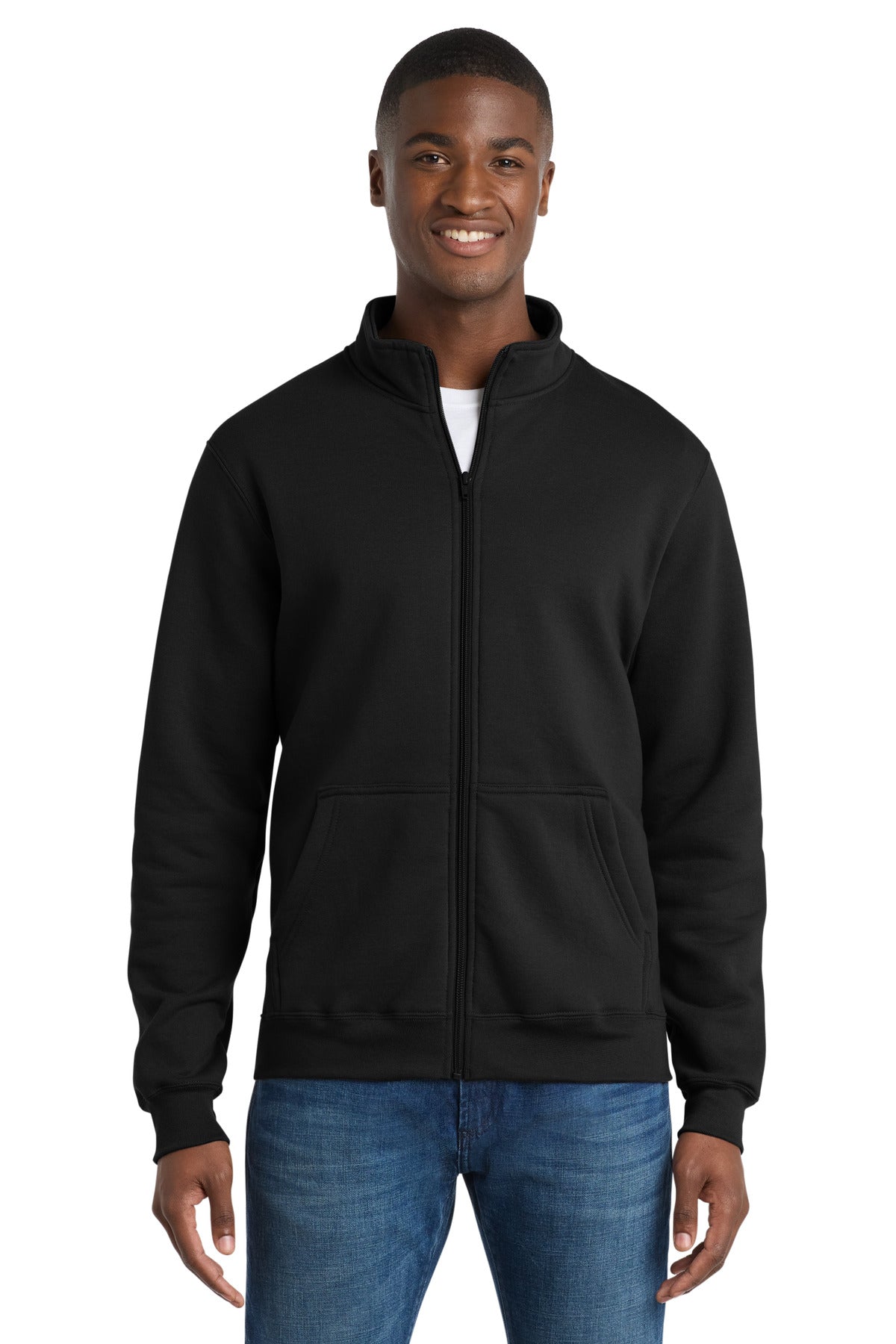 Port & Co Men's   Core Fleece Cadet Full-Zip Sweatshirt PC78FZ