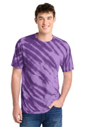 Port & Co Men's   Tiger Stripe Tie-Dye Tee