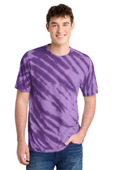 Port & Co Men's   Tiger Stripe Tie-Dye Tee