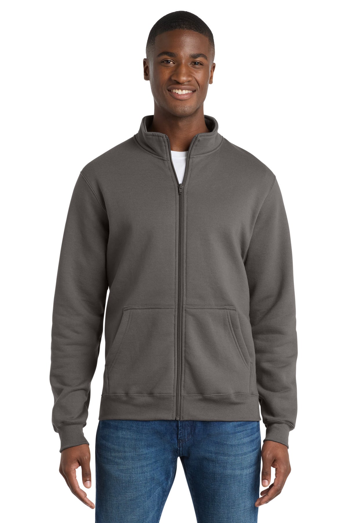 Port & Co Men's   Core Fleece Cadet Full-Zip Sweatshirt PC78FZ
