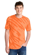 Port & Co Men's   Tiger Stripe Tie-Dye Tee