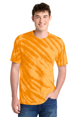 Port & Co Men's   Tiger Stripe Tie-Dye Tee