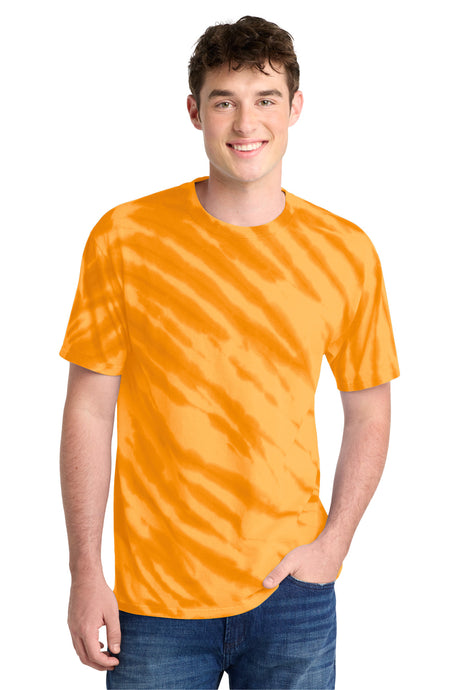 Port & Co Men's   Tiger Stripe Tie-Dye Tee