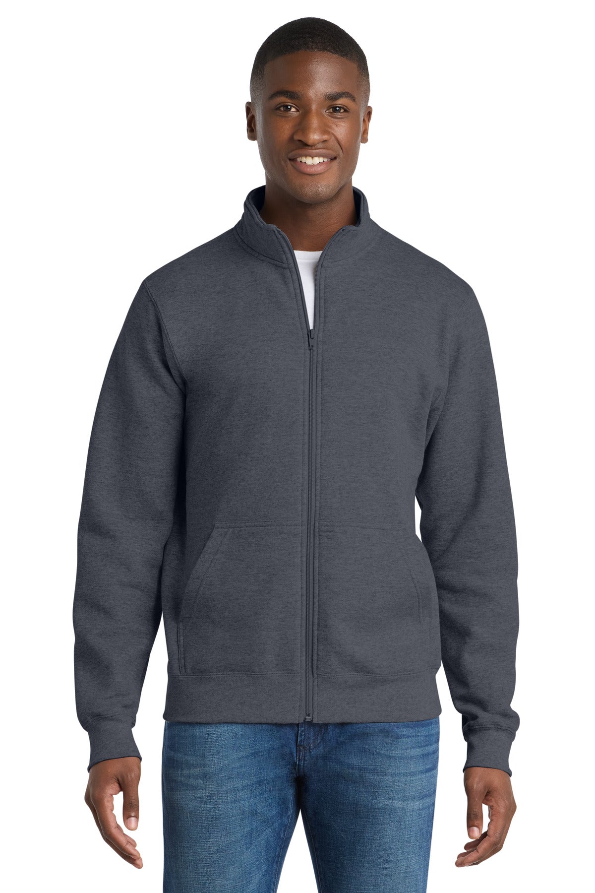Port & Co Men's   Core Fleece Cadet Full-Zip Sweatshirt PC78FZ