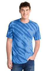 Port & Co Men's   Tiger Stripe Tie-Dye Tee