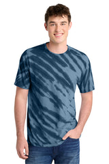 Port & Co Men's   Tiger Stripe Tie-Dye Tee