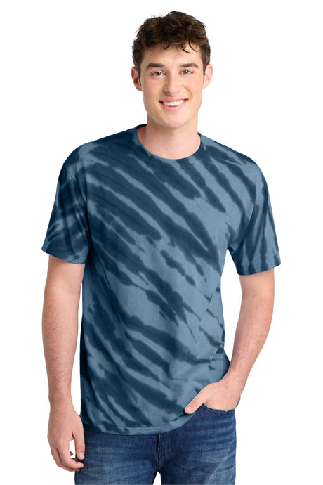 Port & Co Men's   Tiger Stripe Tie-Dye Tee