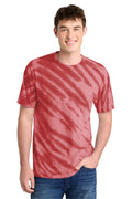 Port & Co Men's   Tiger Stripe Tie-Dye Tee