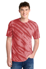 Port & Co Men's   Tiger Stripe Tie-Dye Tee