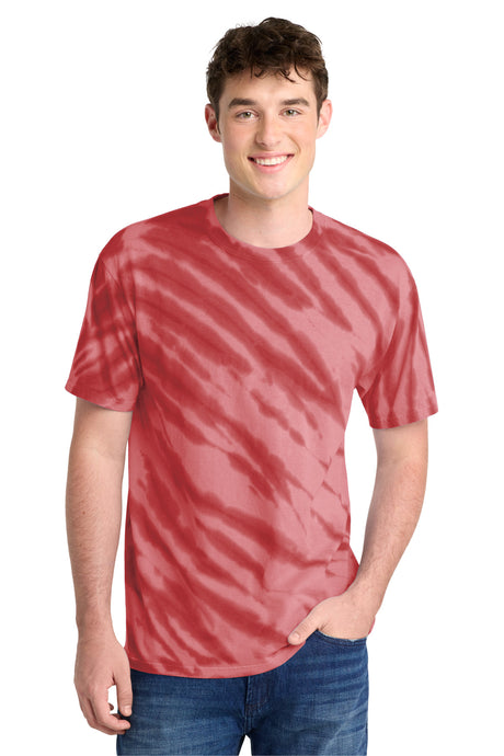 Port & Co Men's   Tiger Stripe Tie-Dye Tee