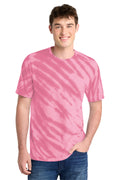 Port & Co Men's   Tiger Stripe Tie-Dye Tee