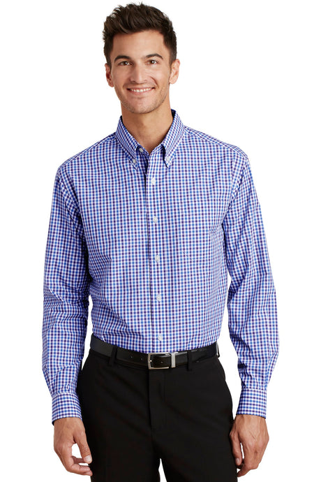 Port Authority Men's   Long Sleeve Gingham Easy Care Shirt