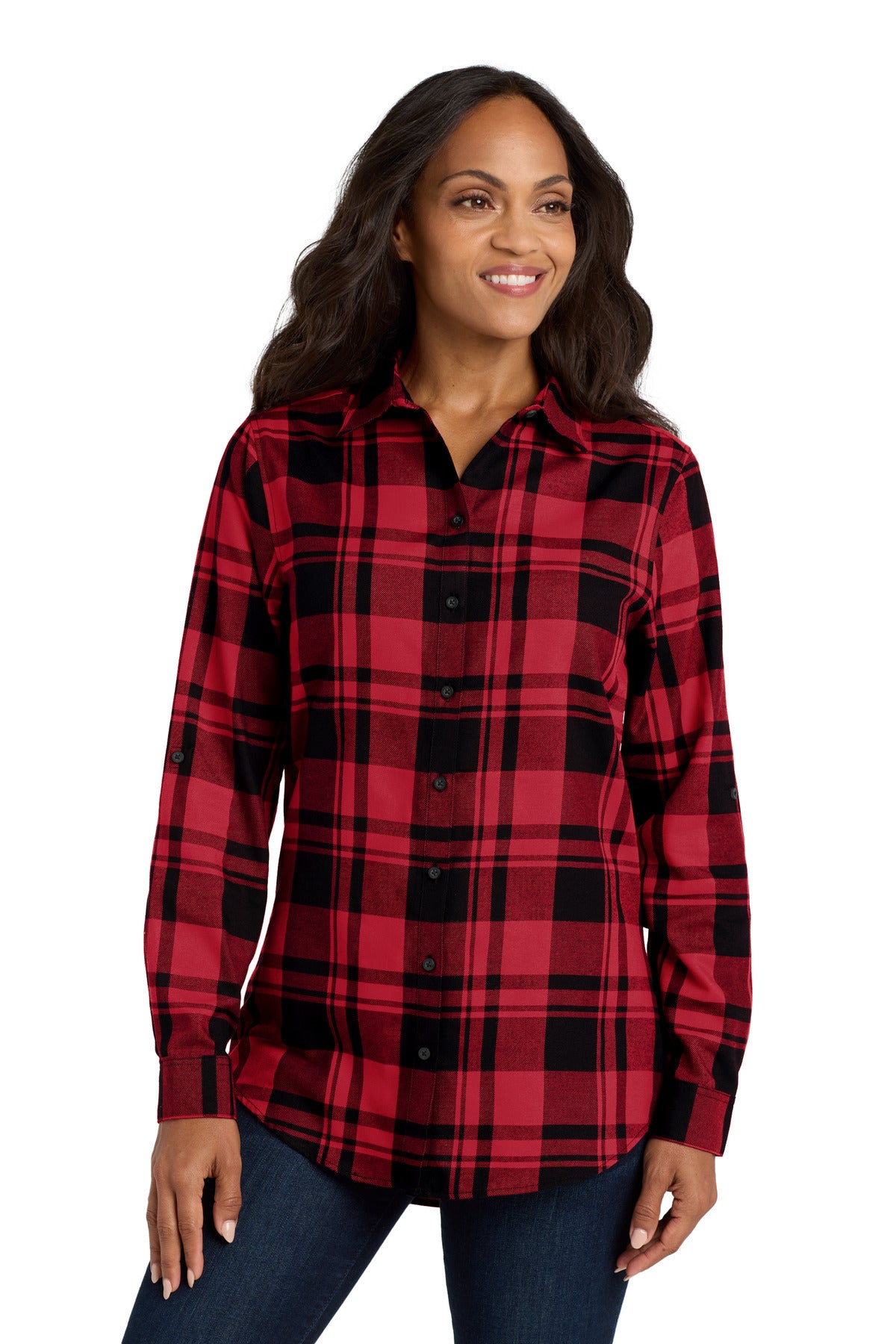 Port Authority Women's   Plaid Flannel Tunic