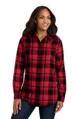 Port Authority Women's   Plaid Flannel Tunic