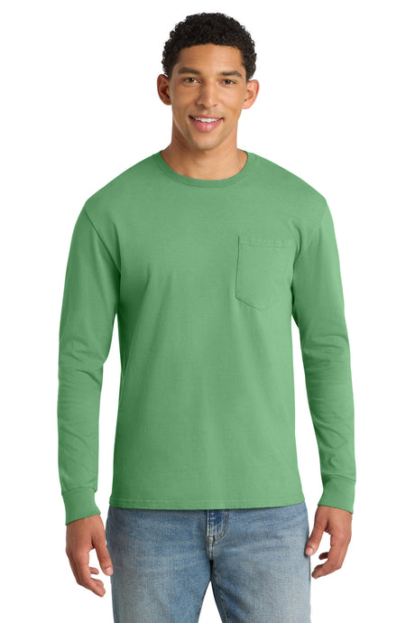 Port & Co Men’s   Beach Wash   Garment-Dyed Long Sleeve Pocket Tee  PC099LSP