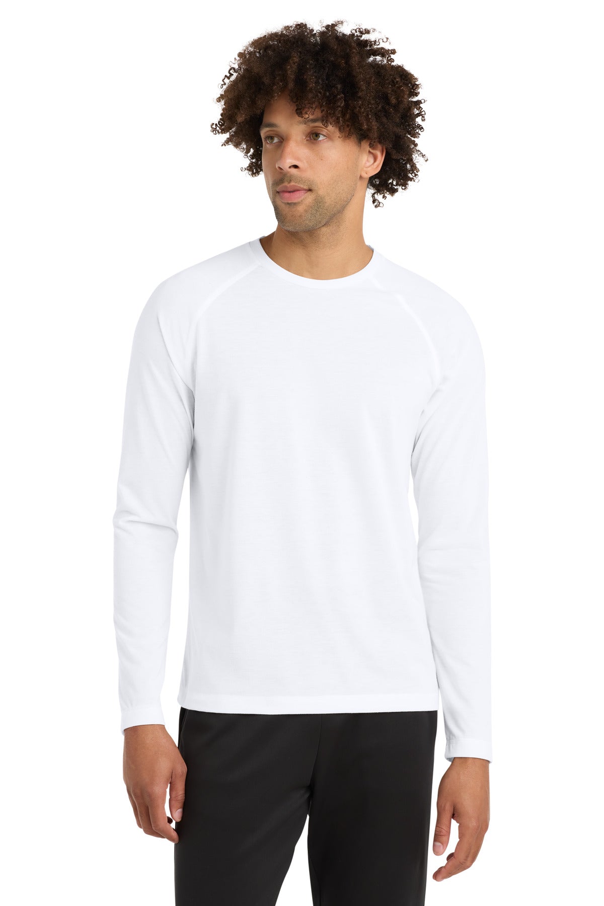 Sport-Tek Men's    PosiCharge    Long Sleeve Tri-Blend Wicking Raglan Tee ST400LS