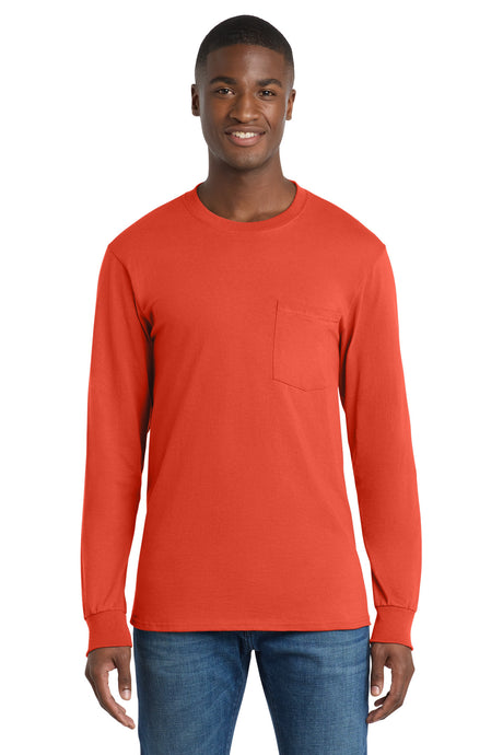 Port & Co Men's   Tall Long Sleeve Essential Pocket Tee