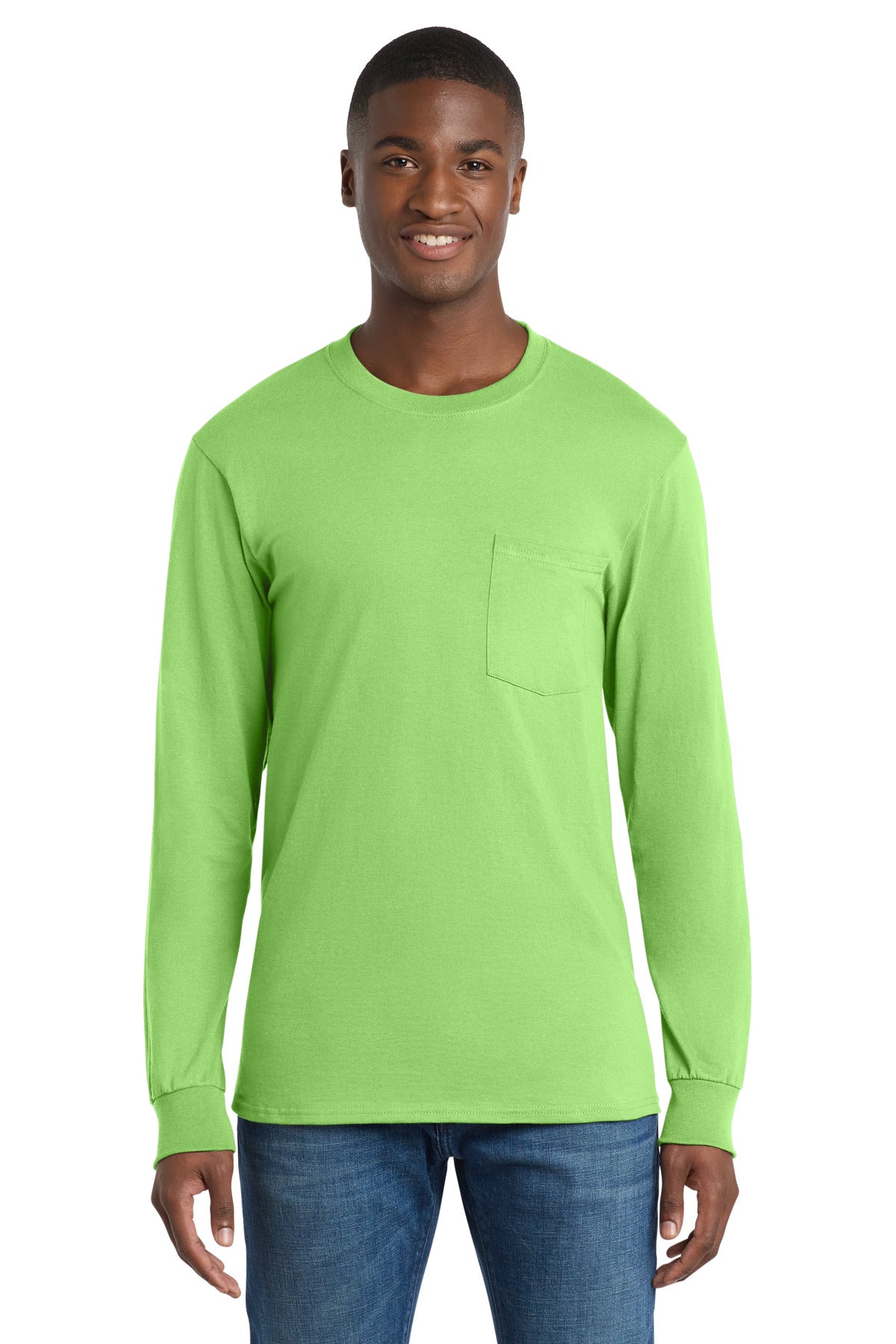 Port & Co Men's   Tall Long Sleeve Essential Pocket Tee