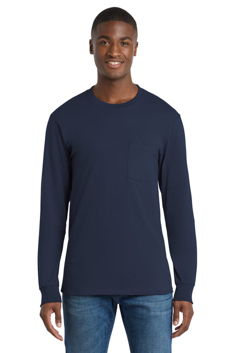 Port & Co Men's   Tall Long Sleeve Essential Pocket Tee