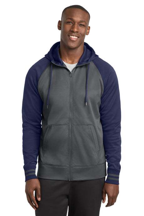 Sport-Tek Men's   Sport-Wick   Varsity Fleece Full-Zip Hooded Jacket