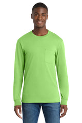 Port & Co Men's   Long Sleeve Essential Pocket Tee