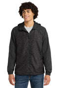 Sport-Tek Men's   Heather Colorblock Raglan Hooded Wind Jacket