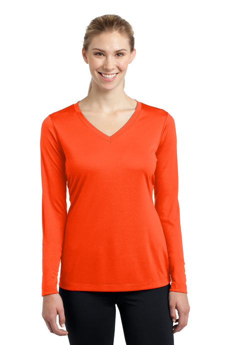 Sport-Tek Women's   Long Sleeve PosiCharge   Competitor V-Neck Tee-1