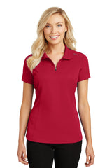 Port Authority Women's   Pinpoint Mesh Zip Polo