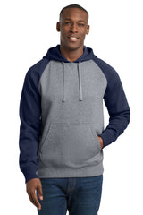 Sport-Tek Men's   Raglan Colorblock Pullover Hooded Sweatshirt
