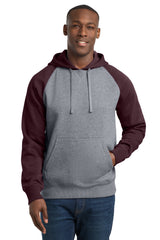 Sport-Tek Men's   Raglan Colorblock Pullover Hooded Sweatshirt