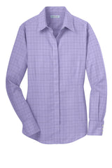 Red House Women's   Windowpane Plaid Non-Iron Shirt-3