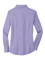 Red House Women's   Windowpane Plaid Non-Iron Shirt-4
