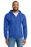 Port & Co Men's   Essential Fleece Full-Zip Hooded Sweatshirt