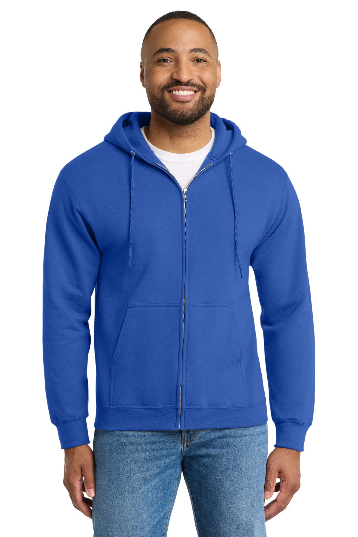 Port & Co Men's   Essential Fleece Full-Zip Hooded Sweatshirt