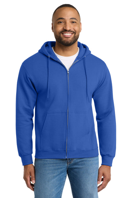 Port & Co Men's   Essential Fleece Full-Zip Hooded Sweatshirt