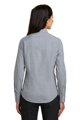 Red House Women's   Windowpane Plaid Non-Iron Shirt-2