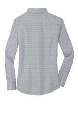 Red House Women's   Windowpane Plaid Non-Iron Shirt-4