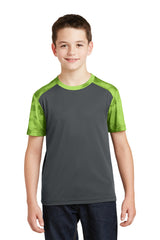 Sport-Tek Youth   CamoHex Colorblock Tee