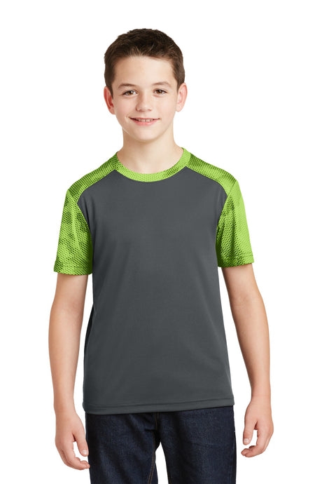 Sport-Tek Youth   CamoHex Colorblock Tee