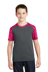 Sport-Tek Youth   CamoHex Colorblock Tee