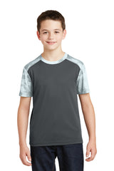 Sport-Tek Youth   CamoHex Colorblock Tee
