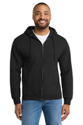 Port & Co Men's   Essential Fleece Full-Zip Hooded Sweatshirt