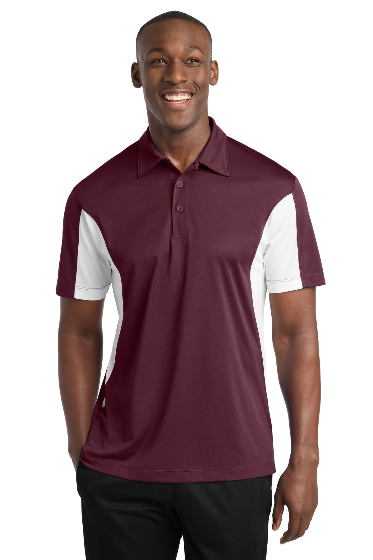 Sport-Tek Men's   Side Blocked Micropique Sport-Wick   Polo