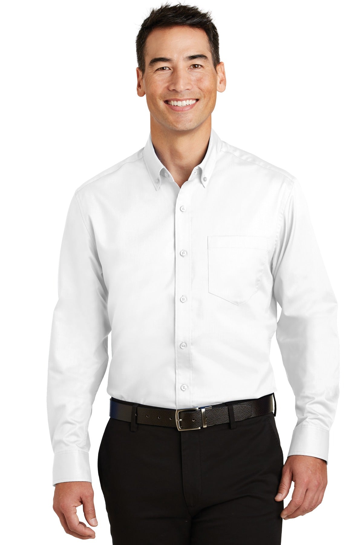 Port Authority Men's   Tall SuperPro   Twill Shirt-1
