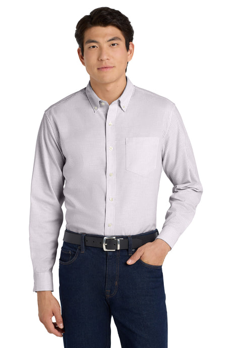 Port Authority Men's    SuperPro    Oxford Stripe Shirt