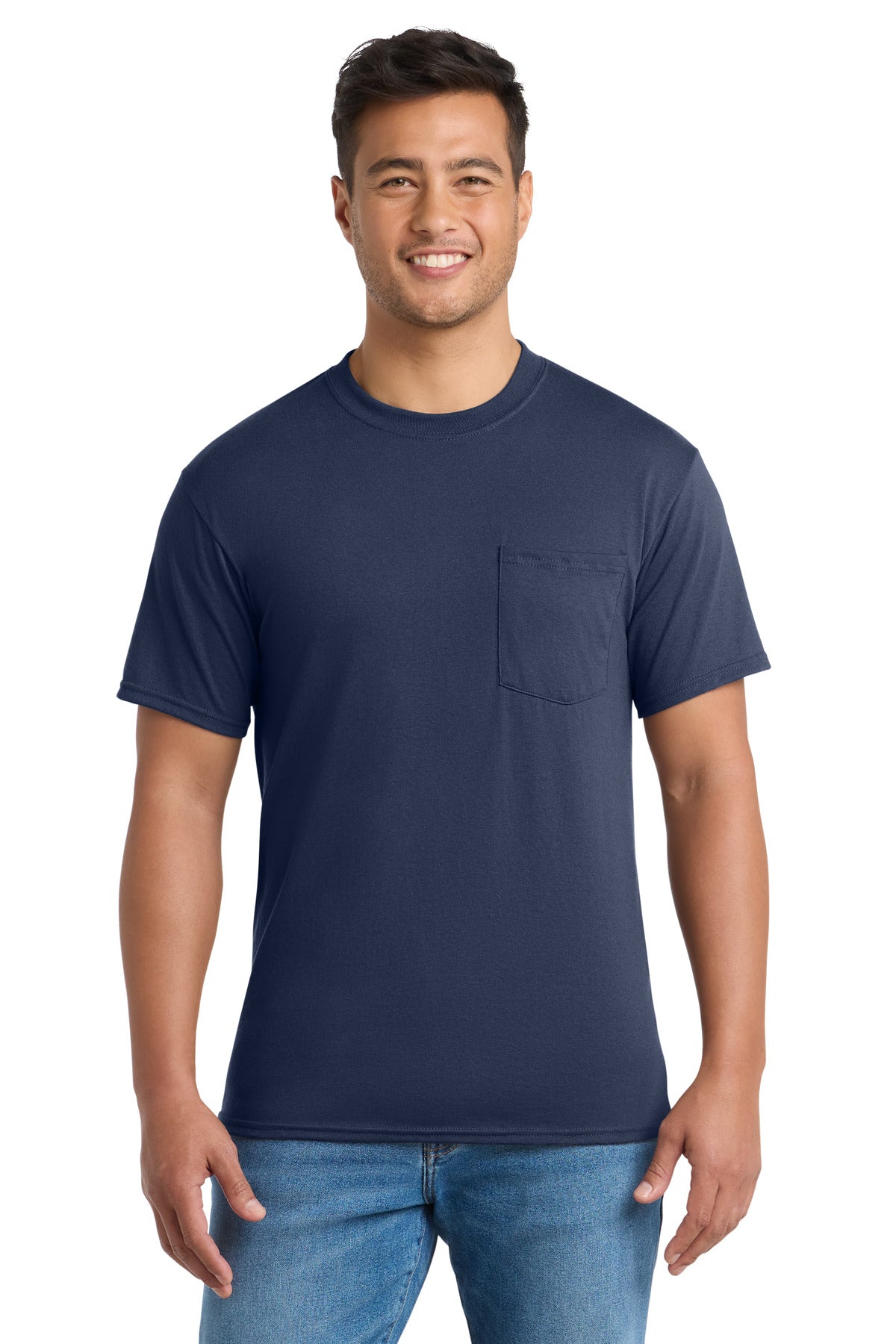 Port & Co Men's   Core Blend Pocket Tee