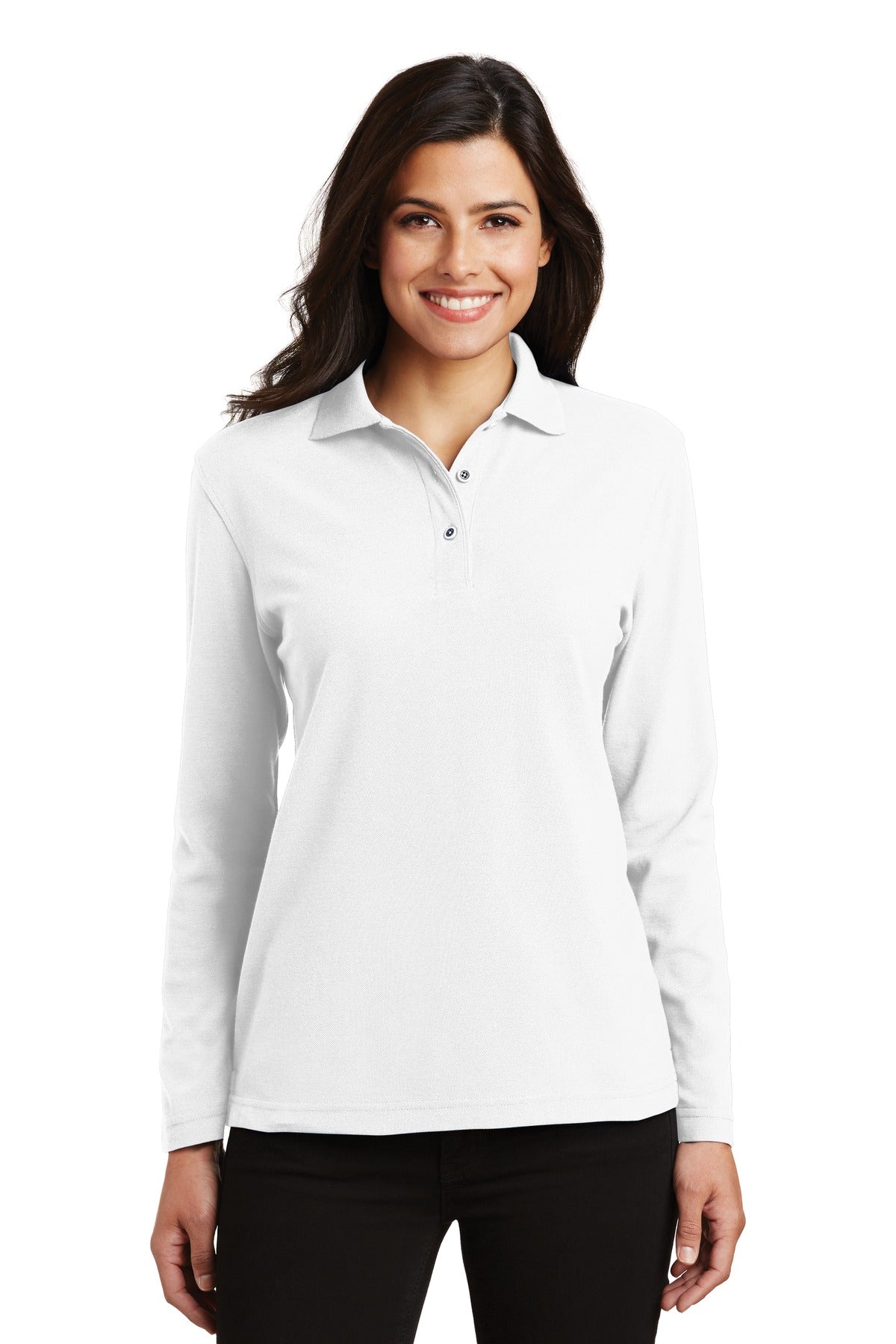 Port Authority Women's   Silk Touch Long Sleeve Polo