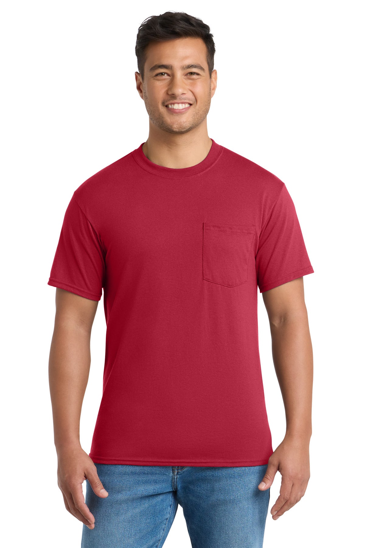 Port & Co Men's   Core Blend Pocket Tee