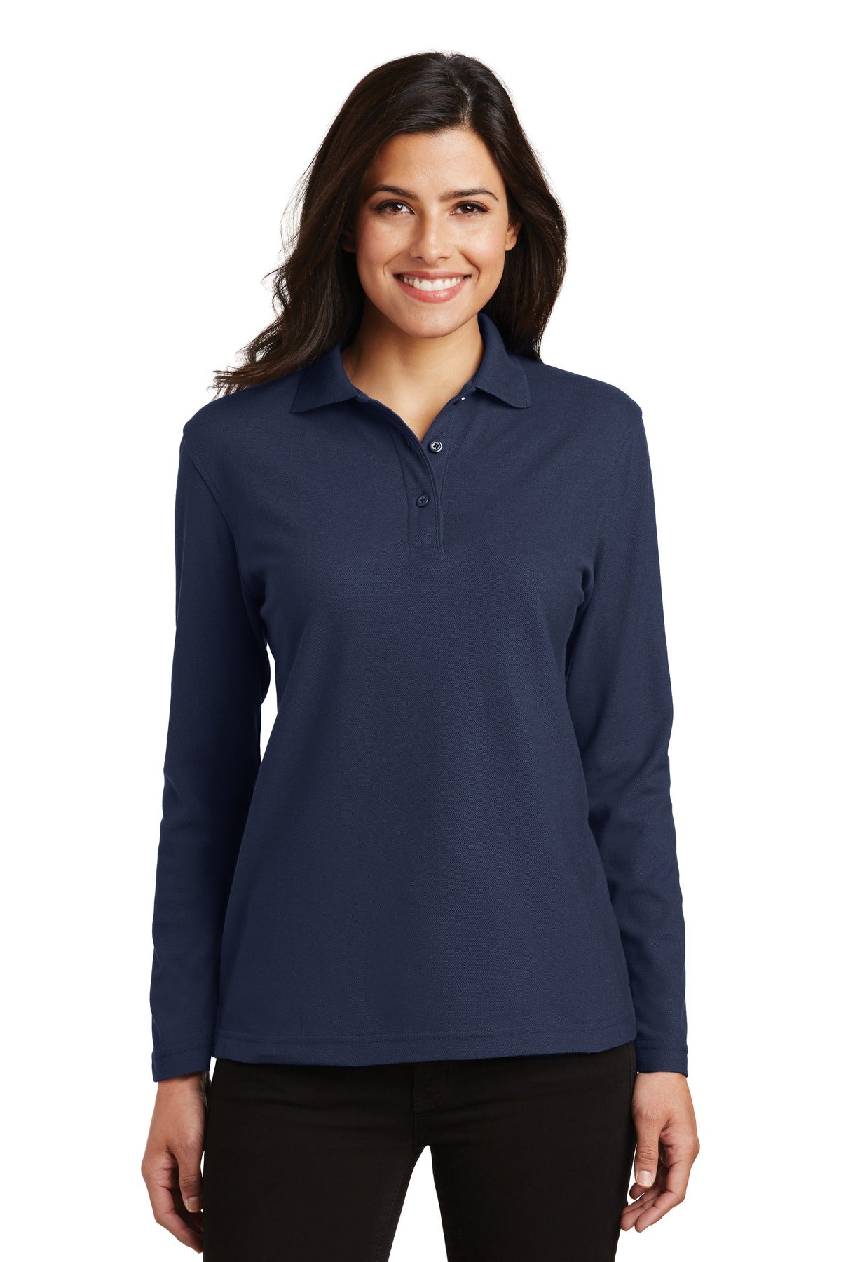 Port Authority Women's   Silk Touch Long Sleeve Polo