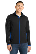 Sport-Tek Men's   Sport-Wick   Stretch Contrast Full-Zip Jacket